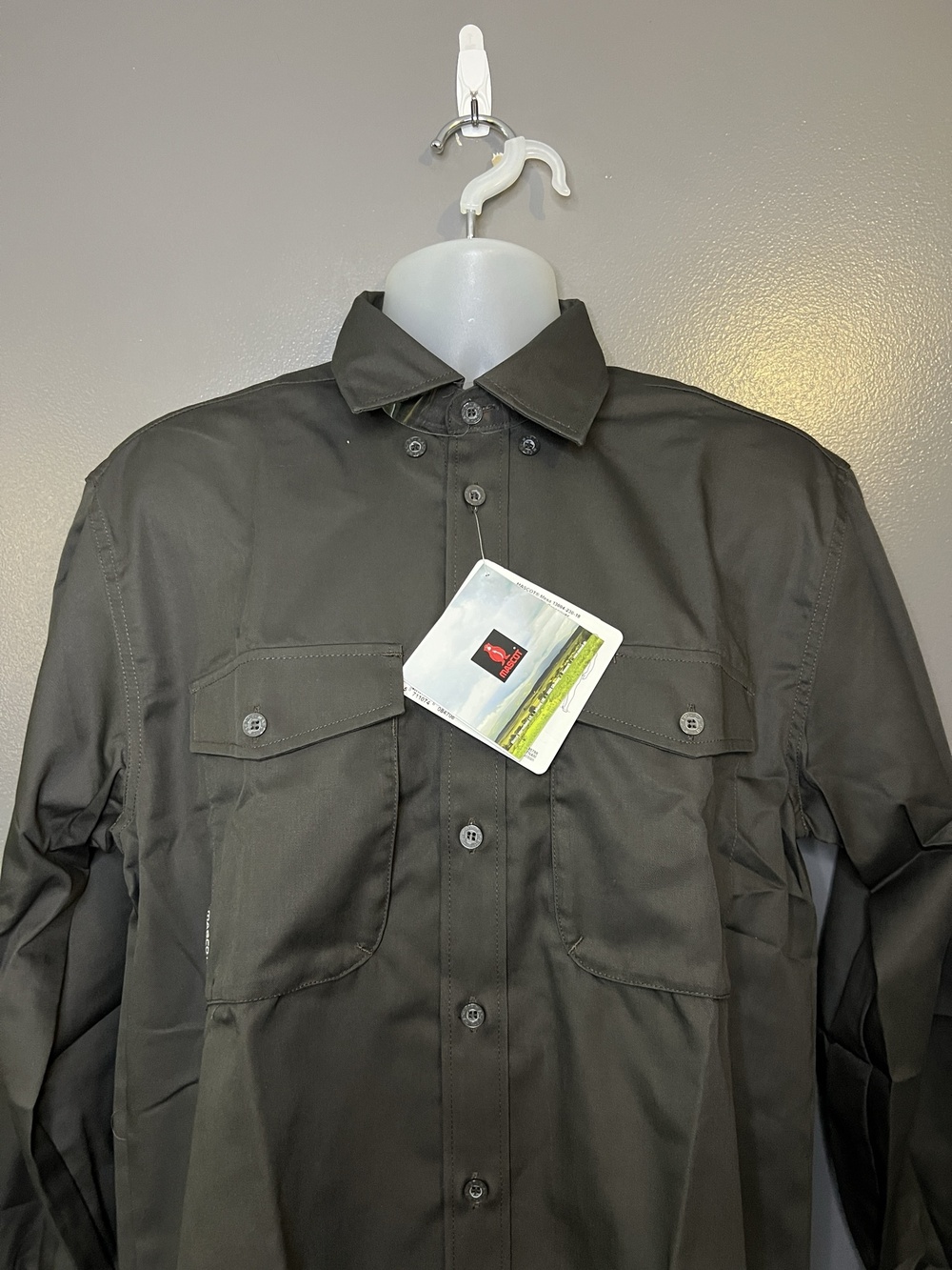 Mascot Mesa Shirt Mens Large Black Crossover Workwear Long Sleeve Button Up